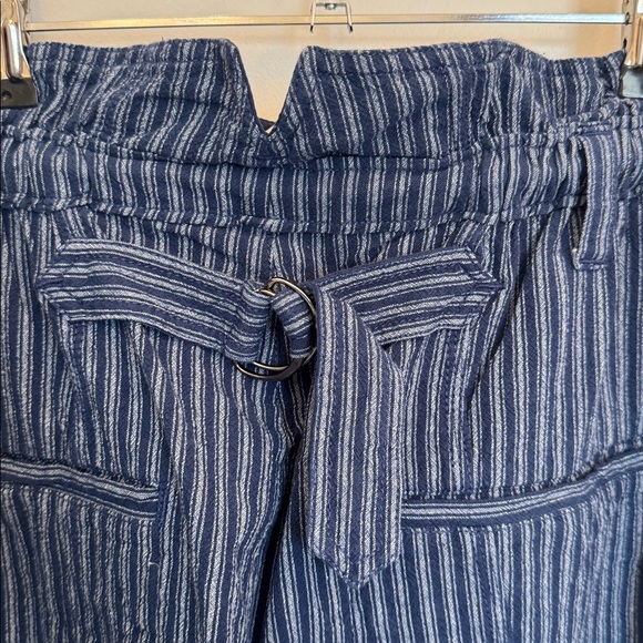 *NEW* FREE PEOPLE RUNYON HAREM PANTS BLUE STRIPE MEDIUM OVERSIZED - Picture 8 of 9